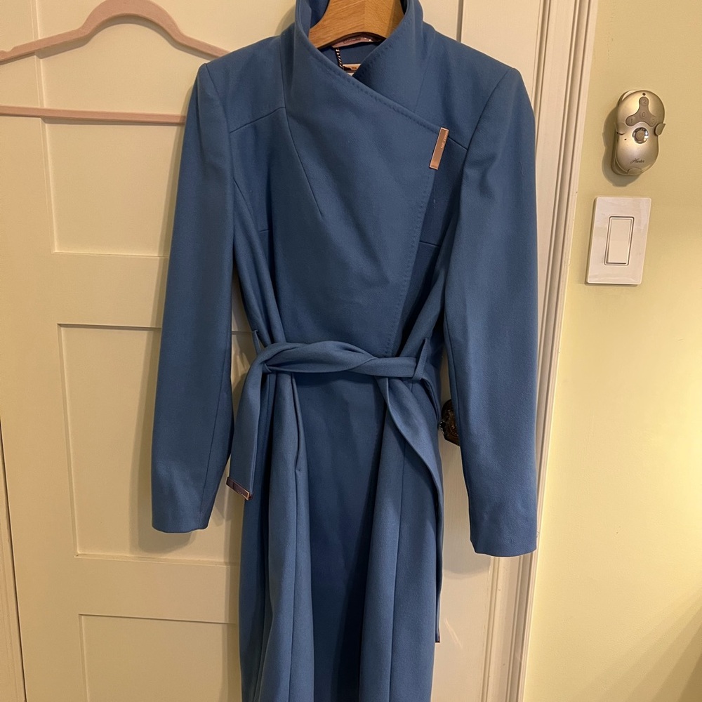 Ted Baker Pea Coat- Blue